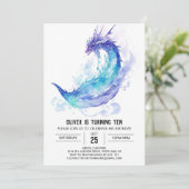 Invitation Cute Medieval Dragon Adventure Anniversaire (Debout devant)