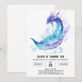 Invitation Cute Medieval Dragon Adventure Anniversaire (Devant / Derrière)