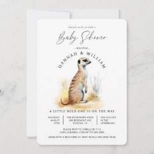 Invitation Cute Meerkat Baby shower Neutre Sexe