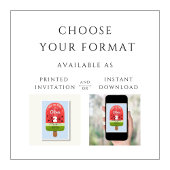 Invitation Cute Melon Popsicle Girl Deuxième anniversaire