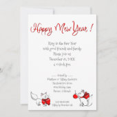 Invitation Cute Meowy Kitties de Noël (Devant)