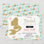 Invitation Cute mermaid (Devant / Derrière)