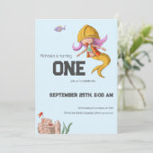 Invitation Cute Mermaid Travailleur de construction Premier a (Debout devant)