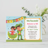 Invitation Cute mexicaine Fiesta Anniversaire de enfant hispa (Debout devant)