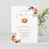 Invitation Cute Mini Cutie Pie En vichy Automne Baby shower (Debout devant)
