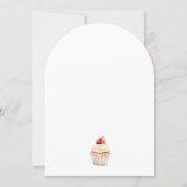 Invitation Cute minimal watercolor photo "1st" Birthday (Dos)