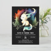 Invitation Cute minimaliste Chat Anniversaire (Debout devant)