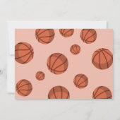 Invitation Cute Modern Basketball Ruban Photo 1er anniversair (Dos)