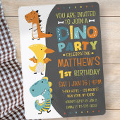 Invitation Cute Modern Dino Dinosaur fête d'anniversaire pour