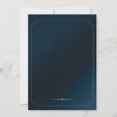 Invitation Cute Modern Elegant Navy Blue White Graduation  (Dos)
