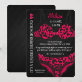 Invitation Cute Modern Fun Lingerie Fête des mariées Invitati (Devant / Derrière)
