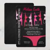 Invitation Cute Modern Fun Lingerie Fête des mariées Invitati (Devant / Derrière)