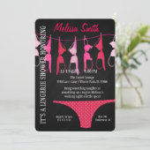 Invitation Cute Modern Fun Lingerie Fête des mariées Invitati (Debout devant)