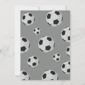 Invitation Cute Modern Soccer Ball Ribbon Enfants 1er anniver (Dos)