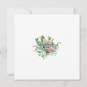 Invitation Cute Modern Succulent Cactus Baby shower Carré (Dos)