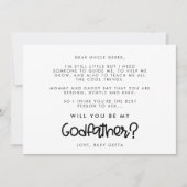 Invitation Cute modern Will you be my Godfather card (Devant)