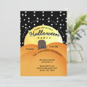 Invitation Cute moderne Halloween Party Big Orange Citrouille (Debout devant)