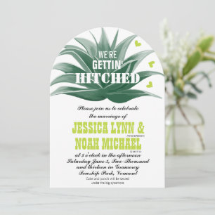 Invitation Cute Moderne Lime Vert Mariage Succulent Aloe