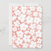 Invitation Cute Moderne Retro Rose Daisy Floral (Dos)