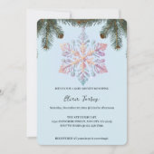 Invitation Cute Moderne Snowflakes hiver Baby shower mignon (Devant)