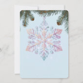 Invitation Cute Moderne Snowflakes hiver Baby shower mignon (Dos)