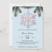 Invitation Cute Moderne Snowflakes hiver Baby shower mignon (Devant)