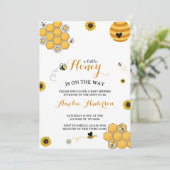 Invitation Cute Moderne Un Petit Baby shower De Miel (Debout devant)
