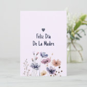 Invitation Cute Mom Spanish Imprimable Happy Mothers Day Card (Debout devant)