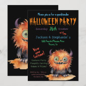 Invitation Cute Monster Bash Halloween Costume Party (Devant / Derrière)