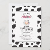 Invitation Cute Moo Moo Je suis deux vaches Imprimer ferme An (Devant)