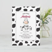 Invitation Cute Moo Moo Je suis deux vaches Imprimer ferme An (Debout devant)