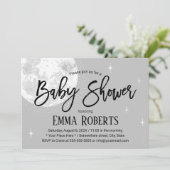 Invitation Cute Moon & Twinkle Baby shower Little Stars (Debout devant)