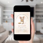 Invitation Cute Mouse and Cookies 5e anniversaire