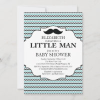 Cute Mustache Bash Boys Baby shower