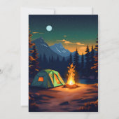 Invitation Cute Nature Boys One Happy Camper 1er Anniversaire (Dos)