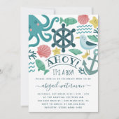 Invitation Cute Nautical Sea (Devant)