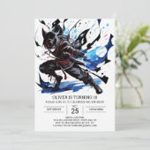 Invitation Cute Ninja Martial Arts Anniversaire (Debout devant)