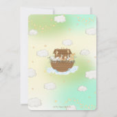 Invitation Cute Noah's Ark Animals Genre Reveal Baby shower (Dos)