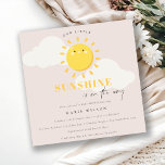 Invitation Cute Notre Petit Baby shower Fille Blush Sunshine<br><div class="desc">Pour toute autre personnalisation ou tout autre élément correspondant,  n'hésitez pas à me contacter à l'adresse yellowfebstudio@gmail.com</div>