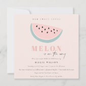 Invitation Cute Notre Petit Melon Pastel Baby shower rose (Devant)