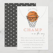 Invitation Cute  Notre petite annonce de basket-ball de champ (Devant / Derrière)