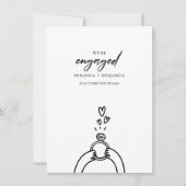 Invitation Cute Nous sommes engagés Fiançailles photo Faire-p (Devant)