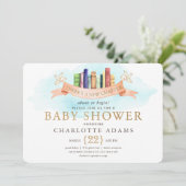 Invitation Cute Nouveau Chapitre Livres Baby shower Invitatio (Debout devant)