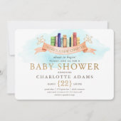 Invitation Cute Nouveau Chapitre Livres Baby shower Invitatio (Devant)