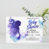 Invitation Cute Ocean Adventures : Baby shower de sirène (Debout devant)