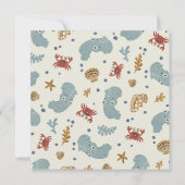 Invitation Cute Ocean Animals Baby/Toddler Custom Birthday (Dos)