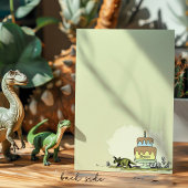Invitation Cute One-Rex Dinosaur Cartoon 1st Birthday Party