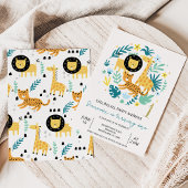 Invitation Cute Orange Appelant Tous Les Animaux De Fête 1er 