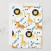 Invitation Cute Orange Appelant Tous Les Animaux De Fête 1er  (Dos)