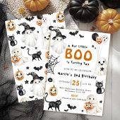 Invitation Cute Our Little BOO Halloween Ghost 2e anniversair